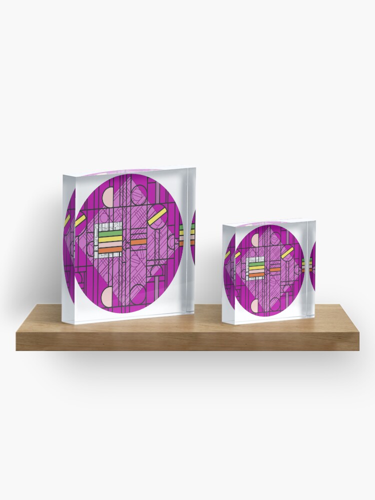 Alternate view of Circular Blockwork Acrylic Block