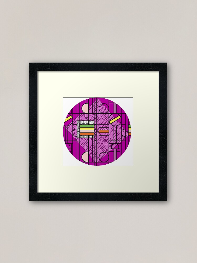 Alternate view of Circular Blockwork Framed Art Print