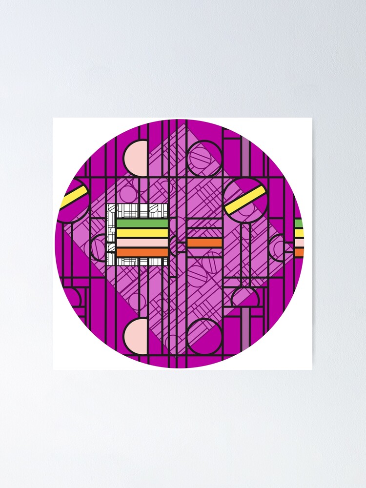 Alternate view of Circular Blockwork Poster