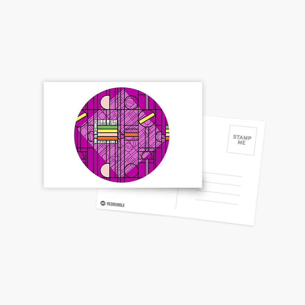 Circular Blockwork Postcard