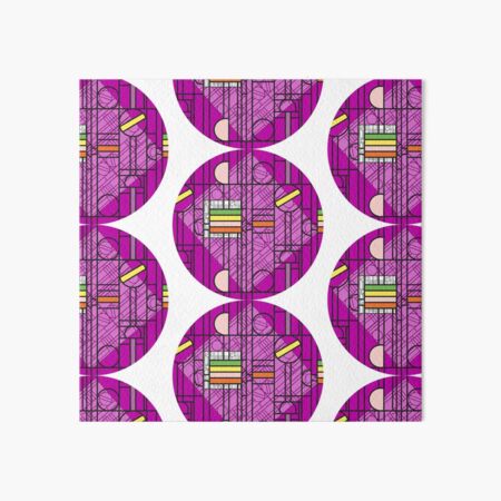 Circular Blockwork Art Board Print