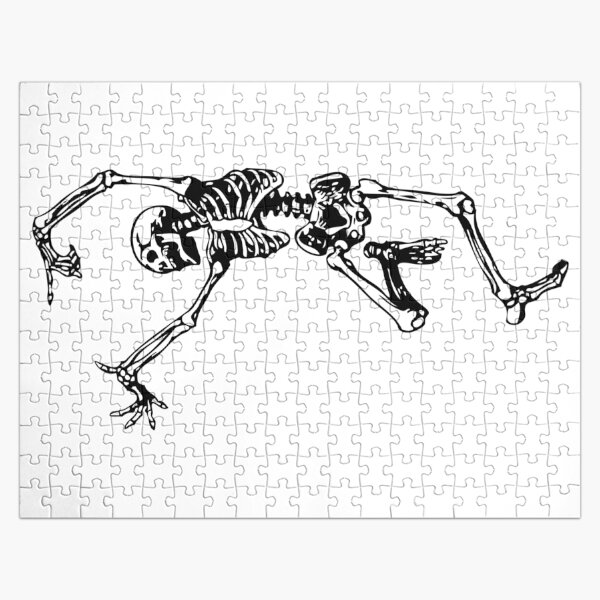 Dancing Skeleton | Day of the Dead | Dia de los Muertos | Skulls and Skeletons | Black and White | Jigsaw Puzzle