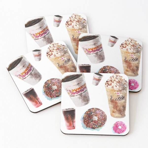 Artikelvorschau, Aquarell Dunkin Donuts entworfen und verkauft von ienjoycatsss.