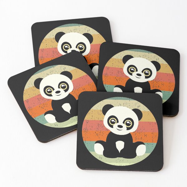 Item preview, Retro Baby Panda Bear- Vintage Style Baby Panda Bear - Baby Panda designed and sold by TeesForNerds.