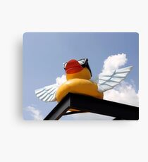 Uber Flying Rubber Duck With Ray Bans Canvas Print