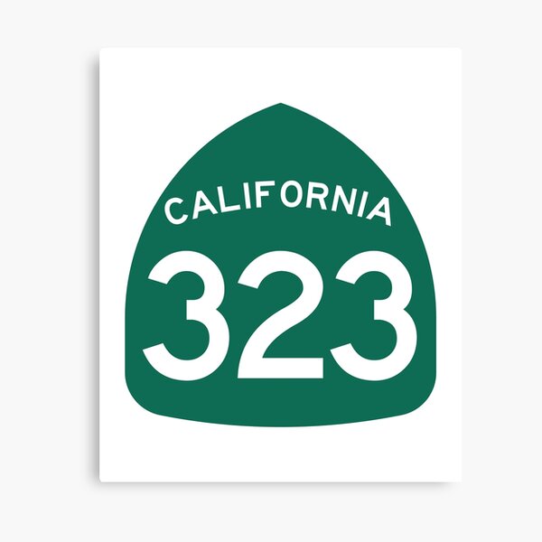 California State Route 323 (Area Code 323) Canvas Print