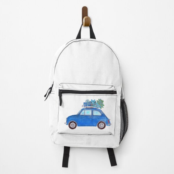 Item preview, Blue Retro Fiat 500 with Gifts designed and sold by portosabbia.
