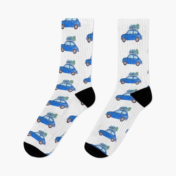 Item preview, Blue Retro Fiat 500 with Gifts designed and sold by portosabbia.