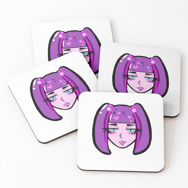 Item preview, Kawaii Purple Pink Bored Anime Girl Design designed and sold by inkking58.