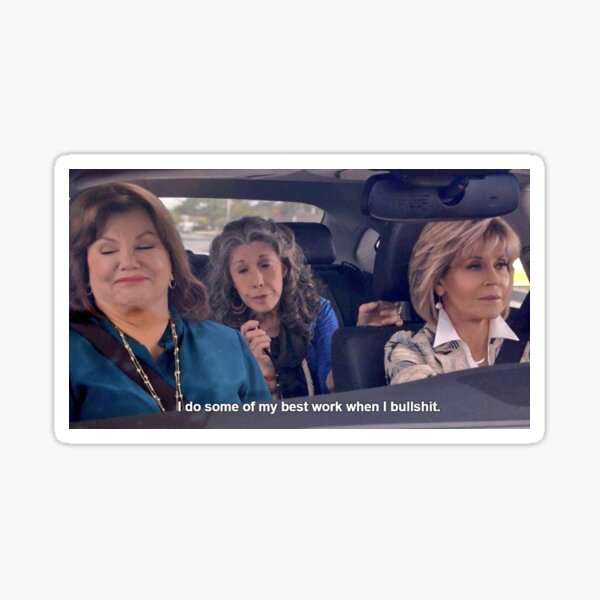 Frankie Bergstein I do some of my best work when I bullshit Sticker