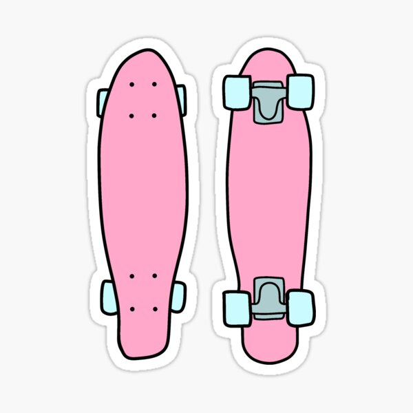 "pink skateboard sticker pack" Sticker for Sale by kaleighmac Redbubble