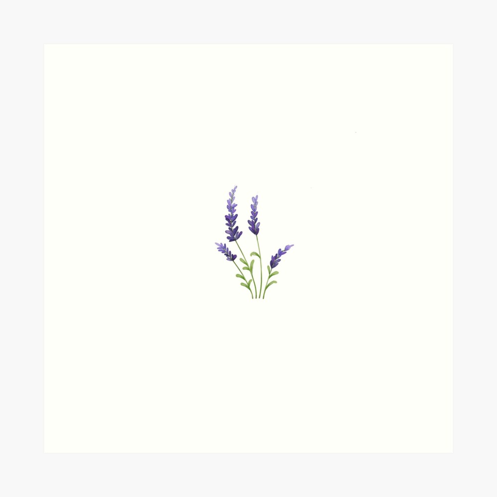 Illustrative lavender flower tattoo on the ankle.