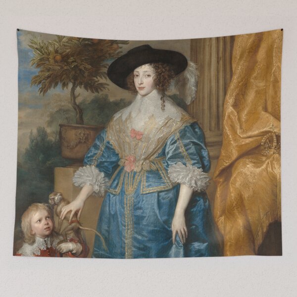 Item preview, Queen Henrietta Maria with Sir Jeffrey Hudson - 1633 designed and sold by warishellstore.