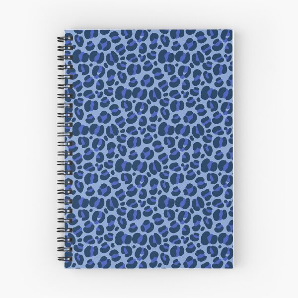 Item preview, Blue Leopard Print Pattern designed and sold by LushCatDesign.
