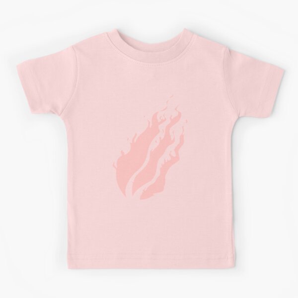 Rose Quartz Millennial Pink Fire Flames Kids T Shirt By Stinkpad Redbubble - preston playz fire merch roblox