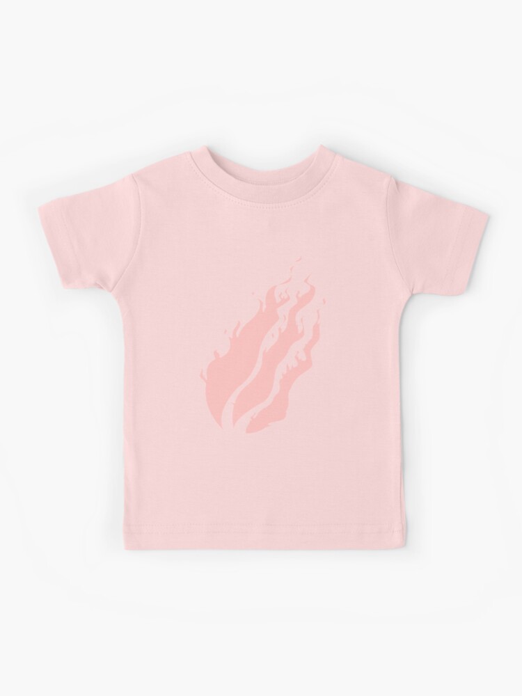 Rose Quartz Millennial Pink Fire Flames Kids T Shirt By Stinkpad Redbubble - roblox fire preston styles merch