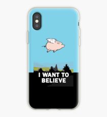 The X-Files: I Want to Believe Poster Flying Pig Spoof iPhone Case