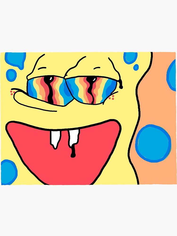 "Trippy Spongebob" Sticker by samanthafuchss | Redbubble