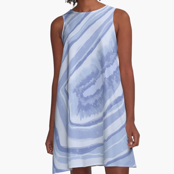 Gemstone: Blue Lace Agate A-Line Dress
