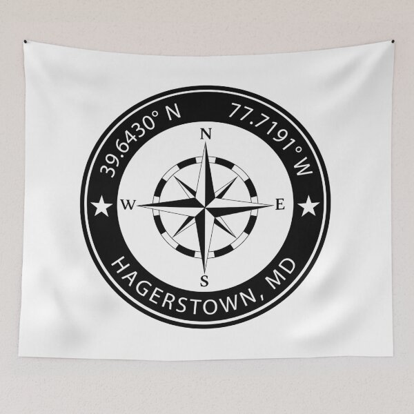 Item preview, Hagerstown, Maryland Geographical Coordinates designed and sold by TeeOhGraphics.