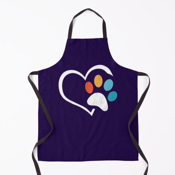 Aperçu de l'œuvre Vétérinaire Vet Tech Retro Sunset Paw Print Dog Cat Lover créée et vendue par luxury store.