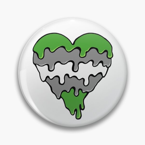 Item preview, Grayromantic Pride Slime Heart designed and sold by Mackongoo.