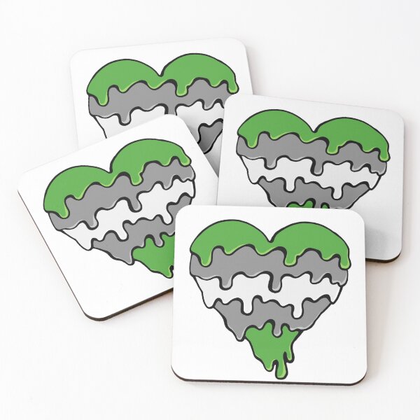 Item preview, Grayromantic Pride Slime Heart designed and sold by Mackongoo.