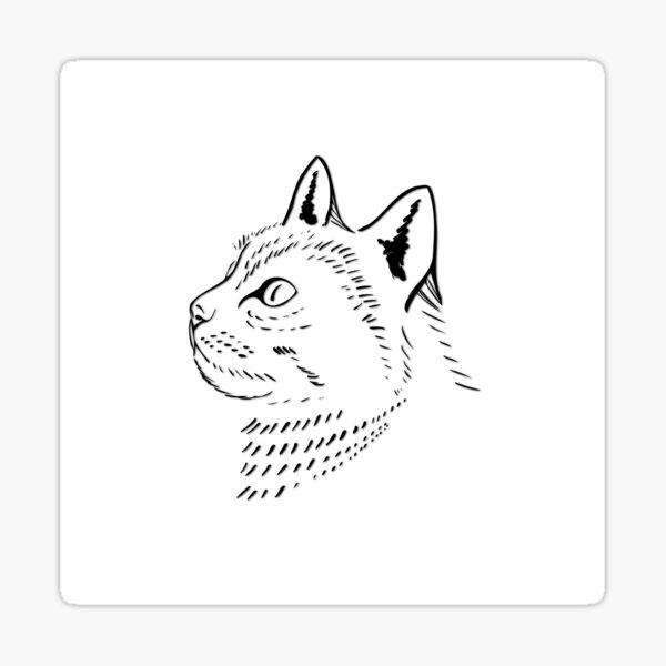 Majestic Cat is Aloof Sticker