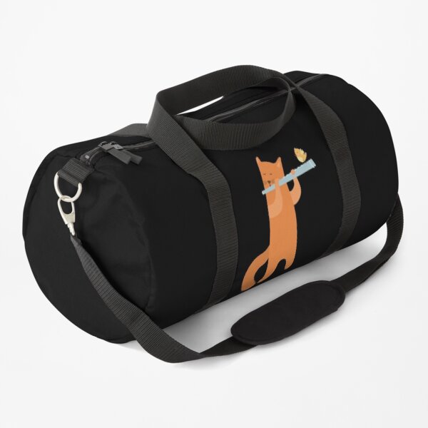 CAT PLAYING FLUTE Duffle Bag