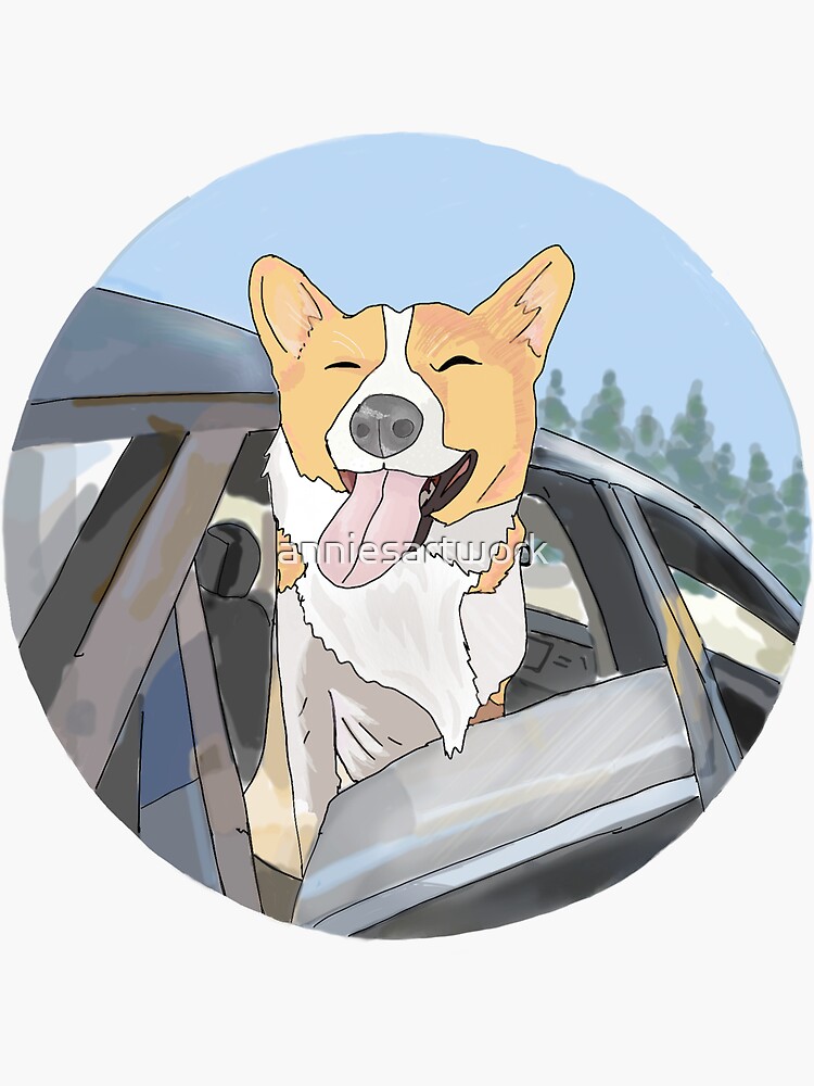 Corgi store window sticker