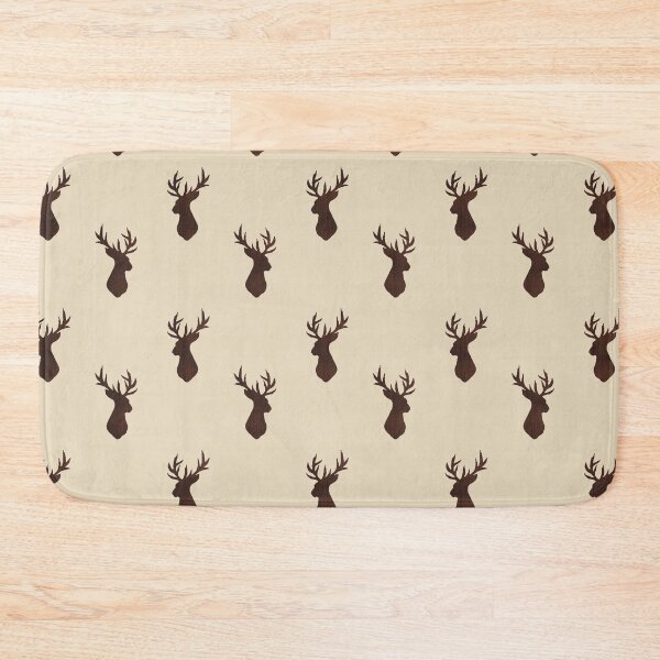 Item preview, Brown Stag Head Pattern designed and sold by DirtyAngelFace Shop.
