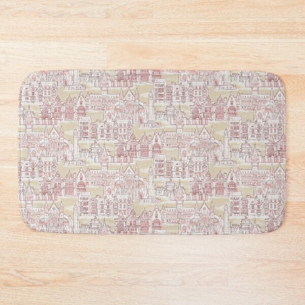 Item preview, Dunkirk Scenic soft red on light gold designed and sold by Sharilea.