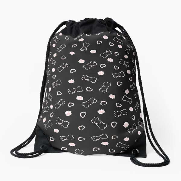 Paw Heart Drawstring Bag