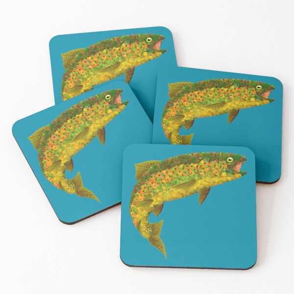 Item preview, Aspen Leaf Rainbow Trout 3 designed and sold by GobaFineArts.