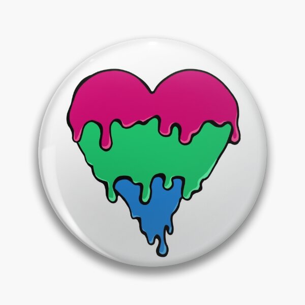Item preview, Polysexual Pride Slime Heart designed and sold by Mackongoo.