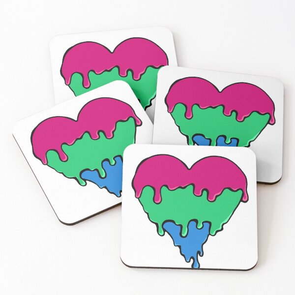 Item preview, Polysexual Pride Slime Heart designed and sold by Mackongoo.