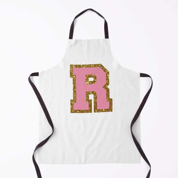Item preview, gold and pink varsity letter R designed and sold by byleahwithlove.