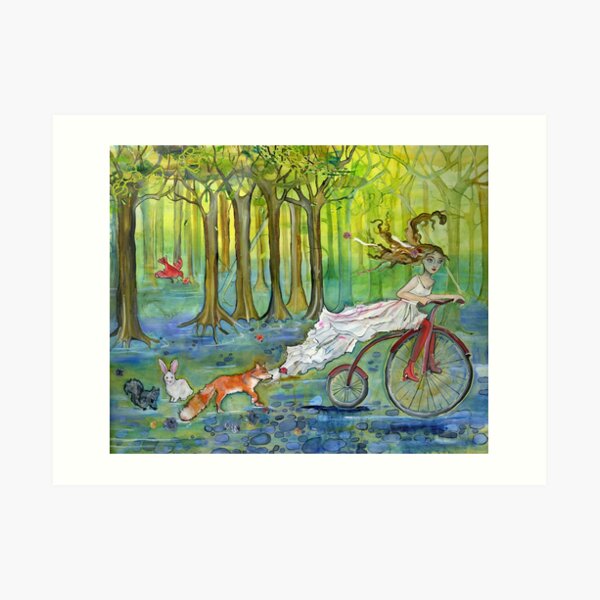 Bicycle Pursuit Art Print