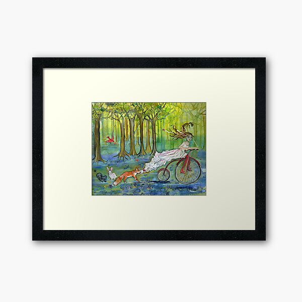 Bicycle Pursuit Framed Art Print