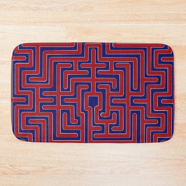 Item preview, British flag inspired maze pattern, labyrinth designed and sold by Rogue-Bear-Art.