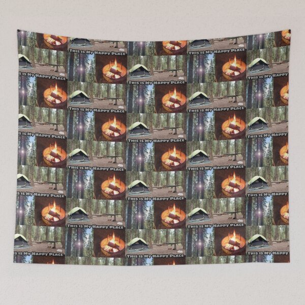 Item preview, This is My Happy Place - Camping, Tent, Hammock, Fire Pit & Trees - Boo-da-chay designed and sold by Boo-da-chay.