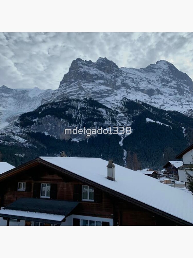 "A snowy mountain in grindelwald" Poster for Sale by mdelgado1338 Redbubble