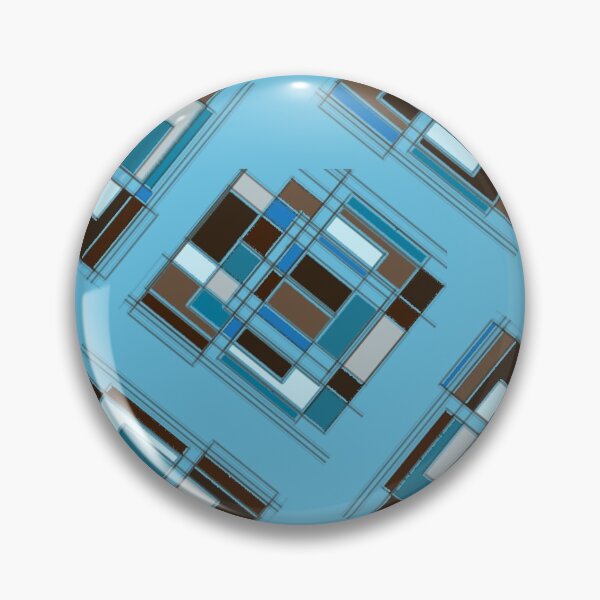 Item preview, Retro Turquoise & Brown Abstract DPA150523-14 designed and sold by CSteenArt.