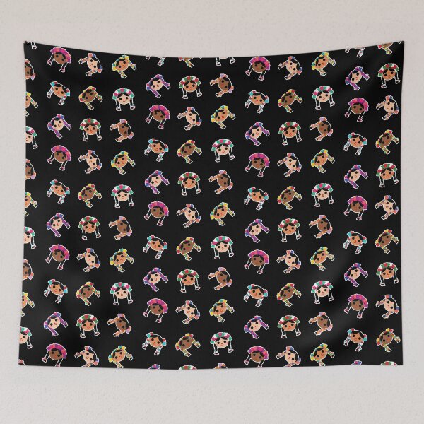 Item preview, Maria ‘Tres Sabores’- Scattered Pattern (Black) designed and sold by AIKEKARAI.