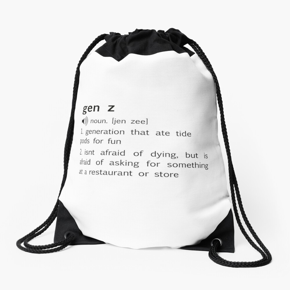 gen-z-definition-drawstring-bag-for-sale-by-bybrianna-redbubble