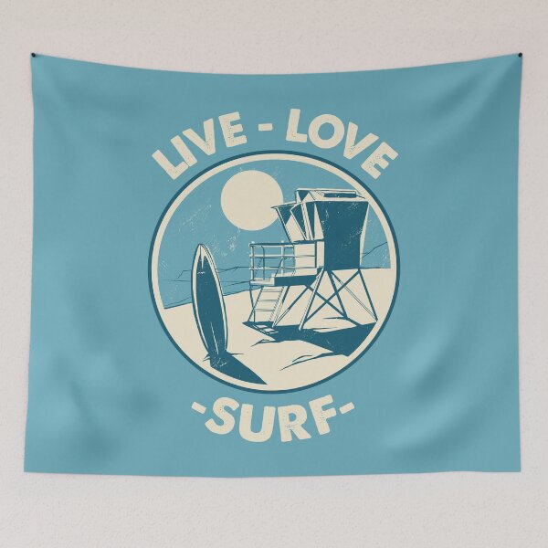 Item preview, Live, Love and Surf designed and sold by CoolSilhouettes.