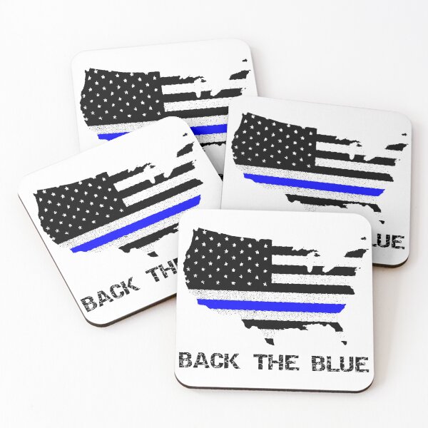 Item preview, Back the Blue USA Map designed and sold by Bradford Adams.