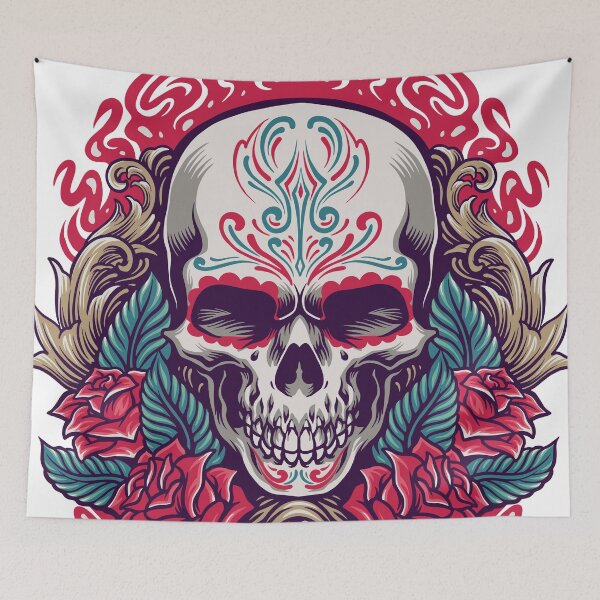 Item preview, Mexican Skull - Rosebush designed and sold by eDigi-Arts.