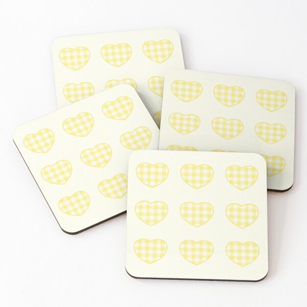 Item preview, Yellow Gingham Hearts designed and sold by paralia.