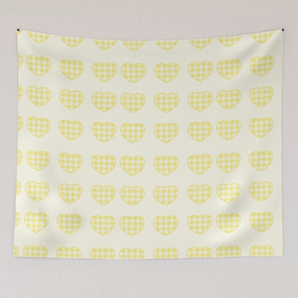 Item preview, Yellow Gingham Hearts designed and sold by paralia.